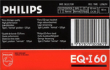 Compact Cassette Philips EQ-I 60 Type I Normal 1987 Europe