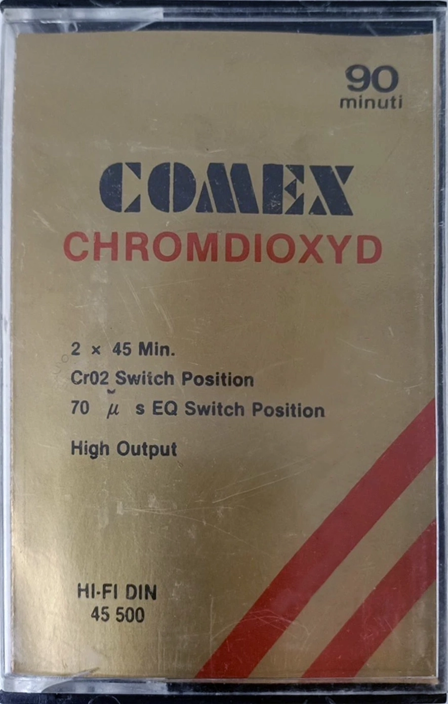 Compact Cassette Comex 90 Type II Chrome Italy