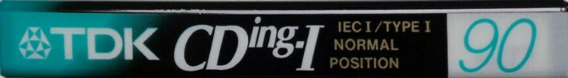 Compact Cassette TDK CDing 1 90 "CDING1-90EC" Type I Normal 1997 Europe