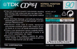 Compact Cassette TDK CDing 1 90 "CDING1-90EC" Type I Normal 1997 Europe