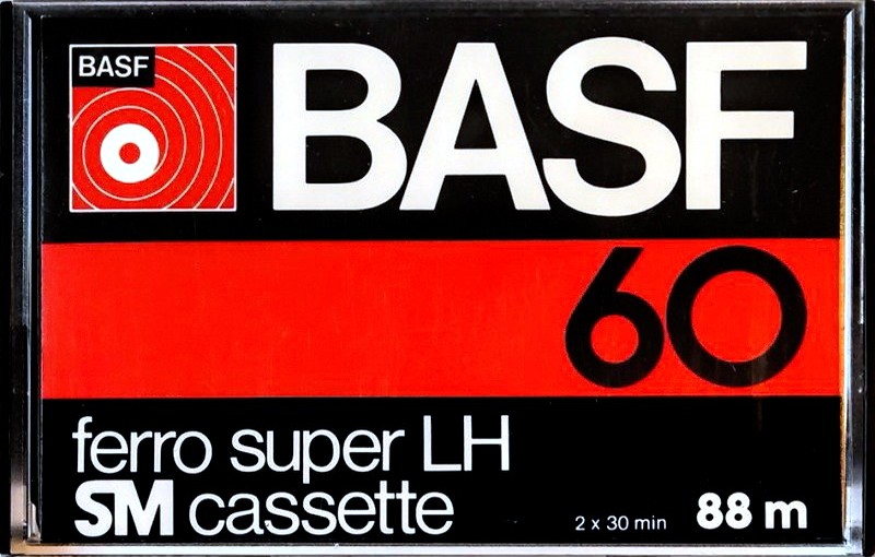 Compact Cassette BASF Ferro Super LH 60 "Small Window" Type I Normal 1977 Europe