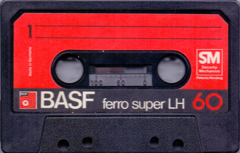 Compact Cassette BASF Ferro Super LH 60 "Small Window" Type I Normal 1977 Europe