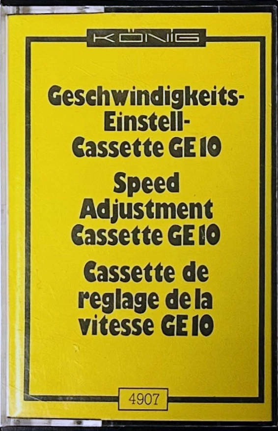 Compact Cassette Konig "GE 10" Service Cassette Europe