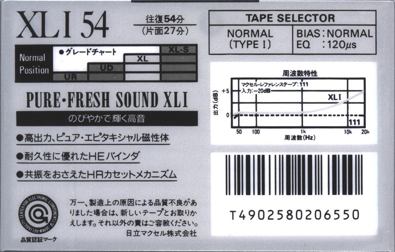 Compact Cassette: Maxell / Hitachi Maxell - XLI 54