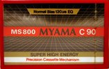 Compact Cassette Myama MS 800 90 Type I Normal Worldwide