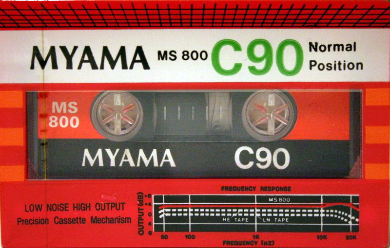 Compact Cassette Myama MS 800 90 Type I Normal Worldwide