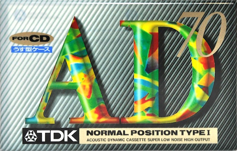 Compact Cassette TDK AD 70 "AD-70F" Type I Normal 1994 Japan