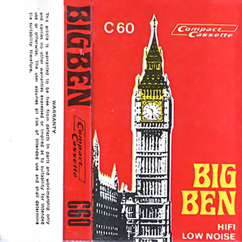 Compact Cassette Big Ben 60 Type I Normal 1978 Hong Kong