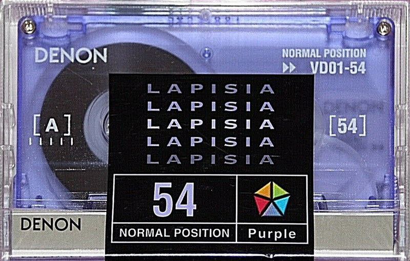 Compact Cassette Denon Lapisia 54 "VDO1-54" Type I Normal 1997 Japan