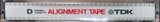 Compact Cassette TDK D "Alignment tape AC-212" Service Cassette 1982 North America
