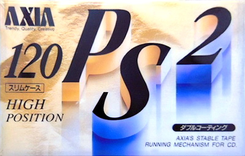 Compact Cassette AXIA PS-II / PS-2 120 "PS2F 120" Type II Chrome 1993 Japan
