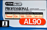 Compact Cassette TDK PRO AL 90 "AL90" Type I Normal 1997 North America