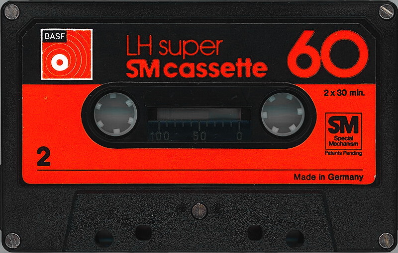 Compact Cassette BASF LH Super 60 "Small Window" Type I Normal 1974 Europe