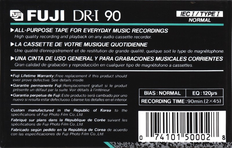 Compact Cassette: FUJI Fuji - DR-I 90