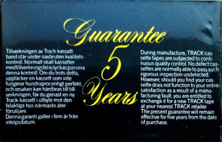 Compact Cassette Track Track 1 30 Type I Normal 1982 Sweden