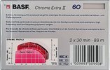 Compact Cassette BASF Chrome Extra II 60 Type II Chrome 1989 Europe