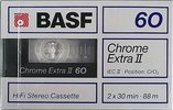 Compact Cassette BASF Chrome Extra II 60 Type II Chrome 1989 Europe