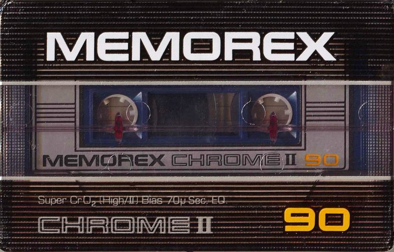 Compact Cassette Memorex Chrome II 90 Type II Chrome 1982 USA