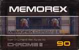 Compact Cassette Memorex Chrome II 90 Type II Chrome 1982 USA