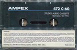 Compact Cassette Ampex 472 60 Type II Chrome 1995 USA