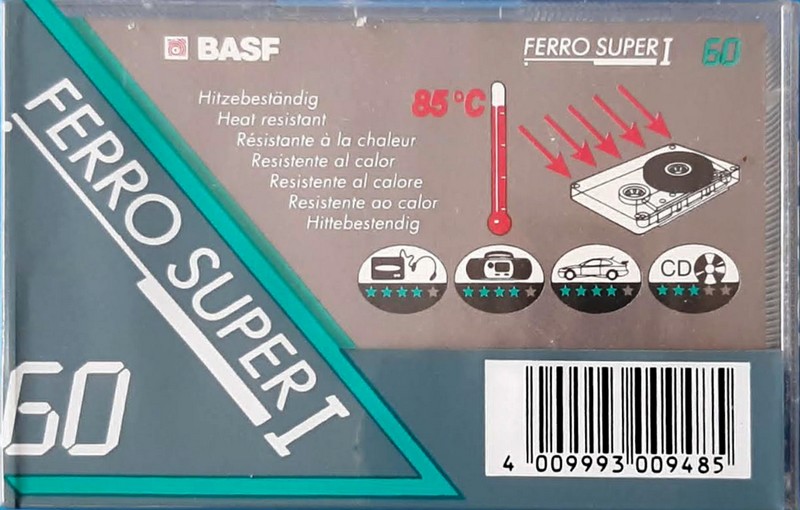 Compact Cassette BASF Ferro Super I 60 Type I Normal 1992 Indonesia