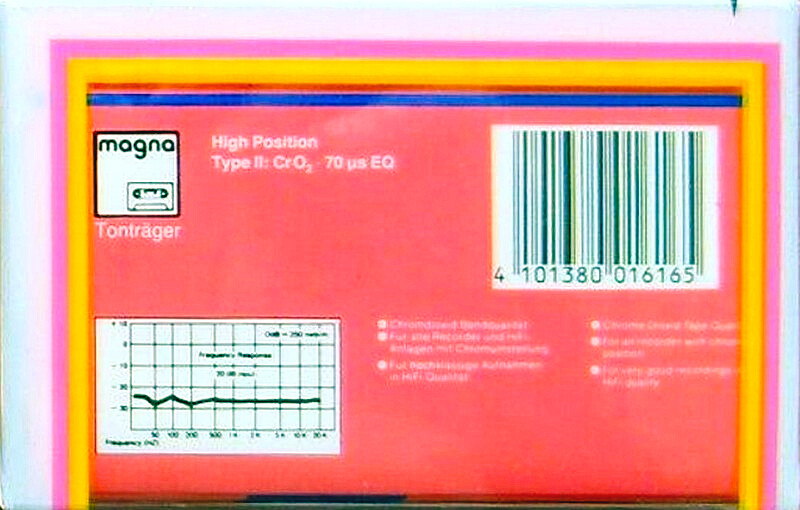 Compact Cassette Magna UC-X 60 Type II Chrome 1990 Europe