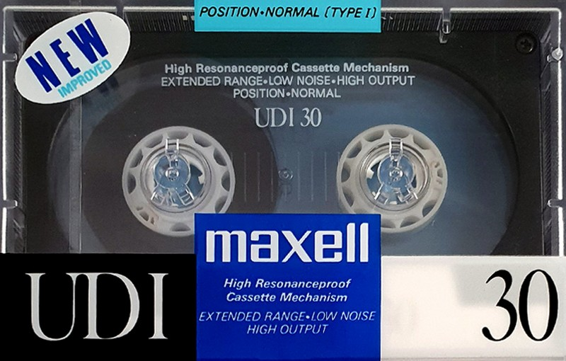 Compact Cassette Maxell UDI / UD1 30 Type I Normal 1988 Japan