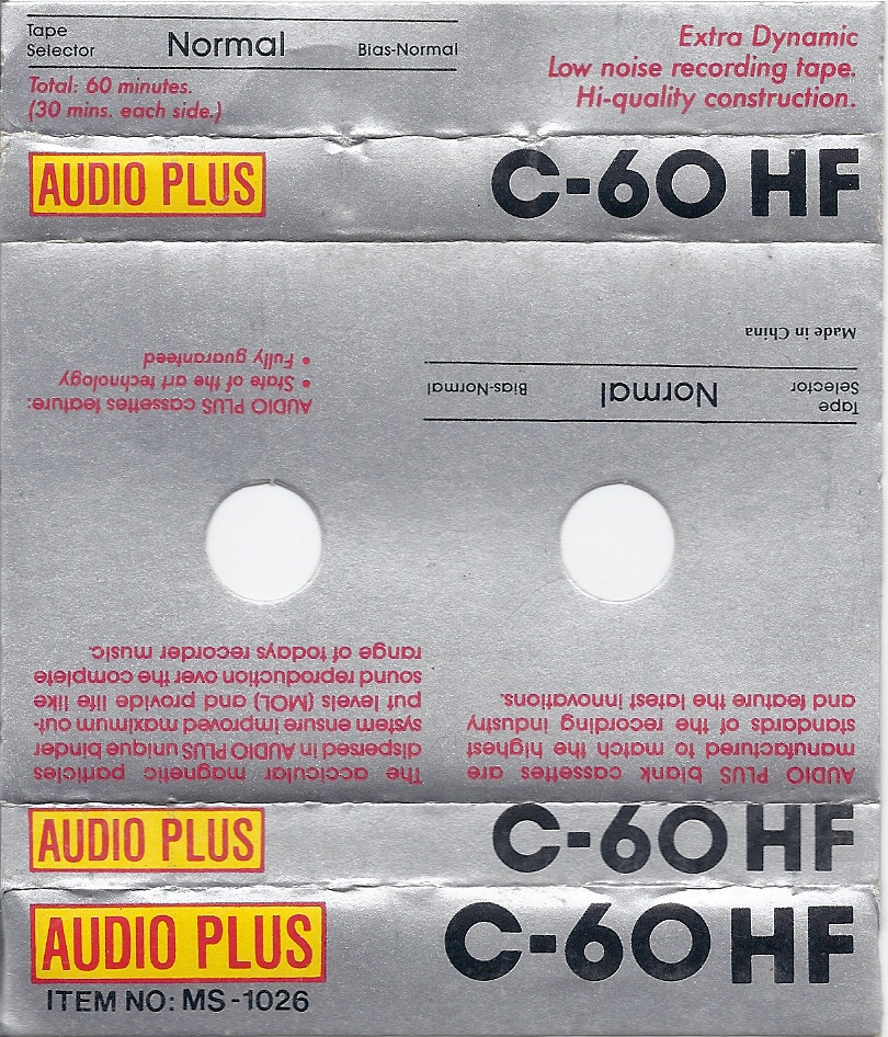 Compact Cassette Audio Plus 90 Type I Normal China