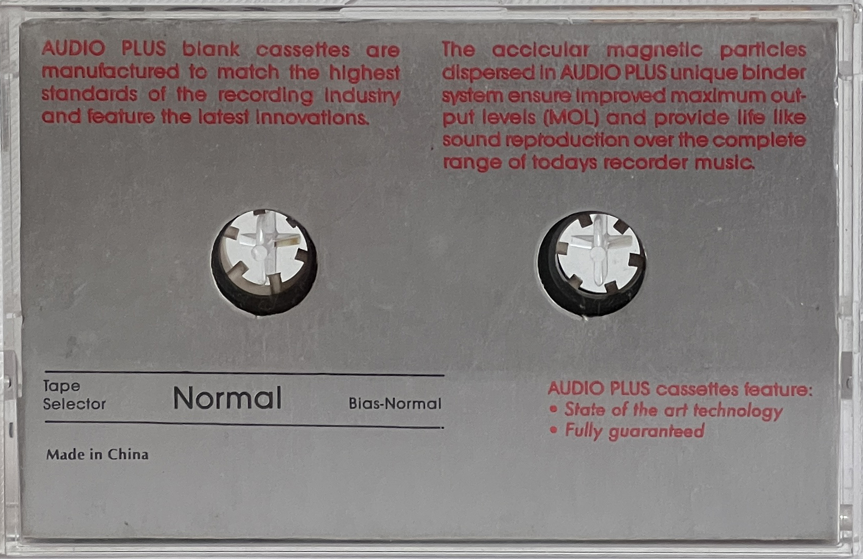 Compact Cassette Audio Plus 90 Type I Normal China