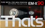 Compact Cassette Thats EM-X 90 Type II Chrome 1987 Europe