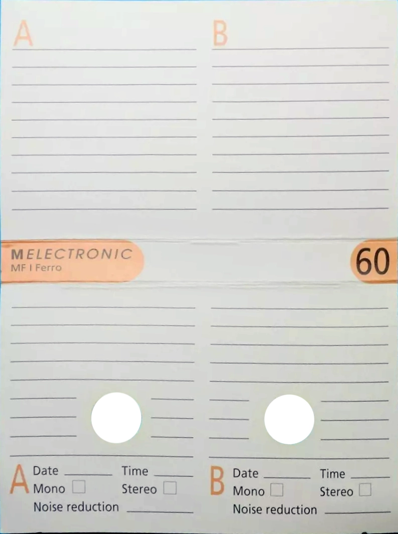 Compact Cassette Melectronic MF I 60 Type I Normal 1994 Switzerland