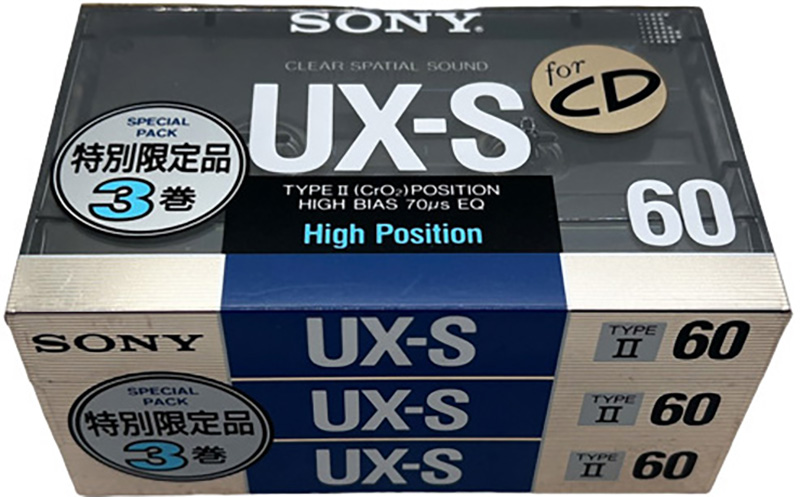 3 pack Sony UX-S 60 Type II Chrome 1988 Japan