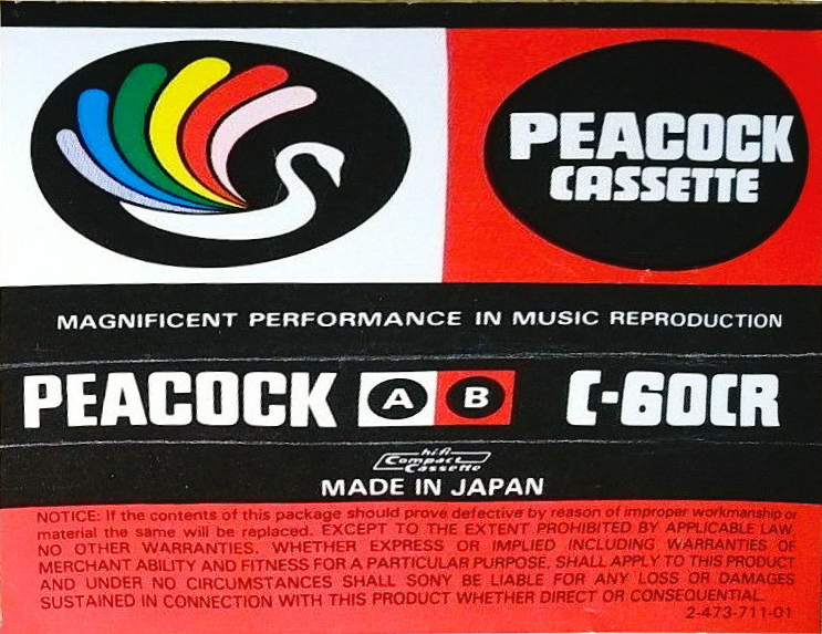 Compact Cassette Peacock 60 Type I Normal USA