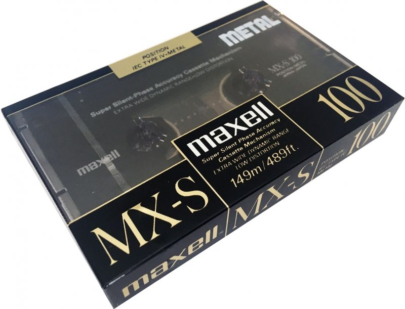Compact Cassette Maxell MX-S 100 Type IV Metal 1990 USA