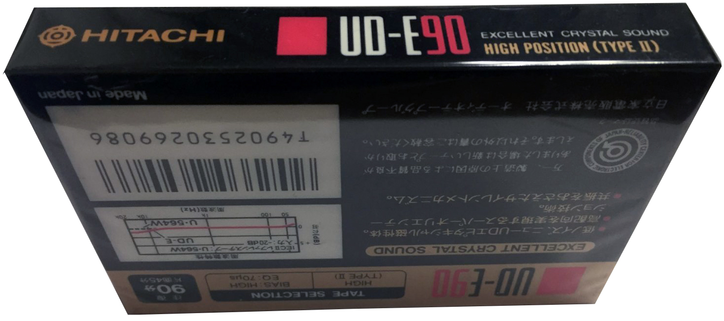 Compact Cassette Hitachi UD 90 "UD-E" Type II Chrome 1988 Japan