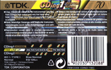 Compact Cassette TDK CDing 1 70 "CDING1-70EC" Type I Normal 2001 Europe