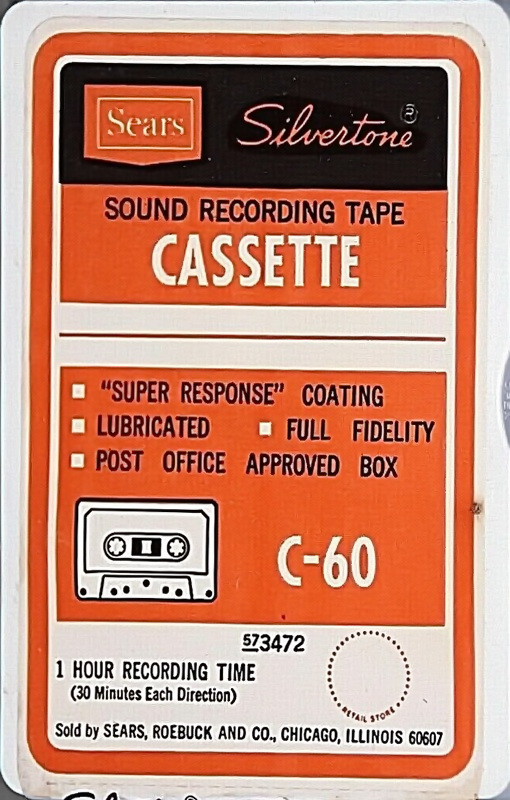 Compact Cassette Silvertone 60 Type I Normal 1972 USA