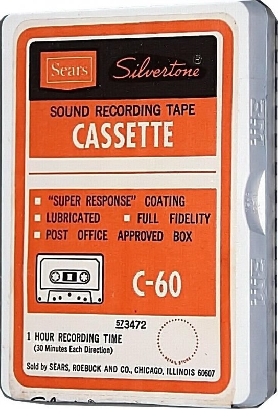 Compact Cassette Silvertone 60 Type I Normal 1972 USA