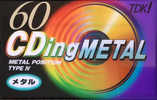 Compact Cassette TDK CDing Metal 60 "CDM-60G" Type IV Metal 1996 Japan