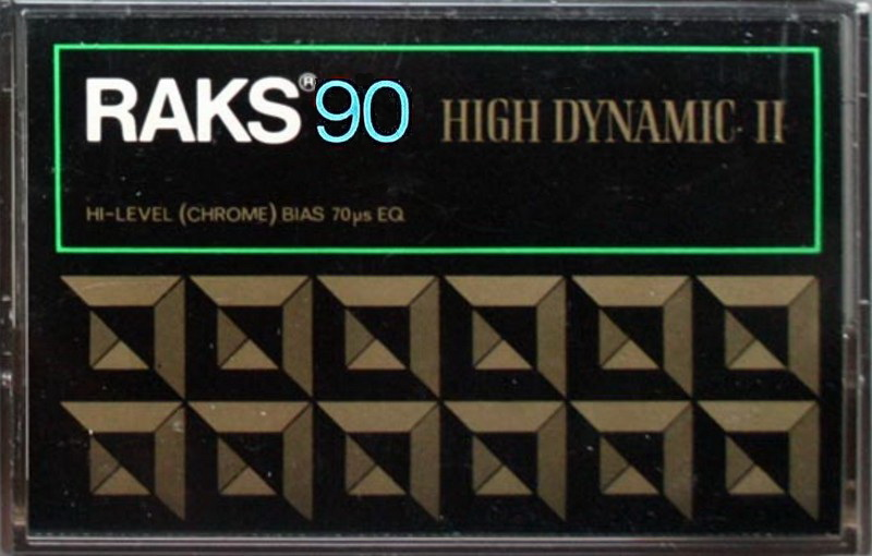 Compact Cassette RAKS High Dynamic II 90 Type II Chrome 1978 Europe