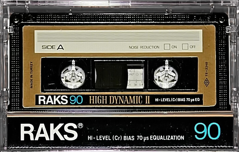 Compact Cassette RAKS High Dynamic II 90 Type II Chrome 1978 Europe