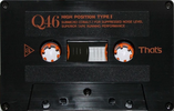 Compact Cassette Thats Q 46 Type II Chrome 1987 Japan