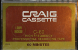 Compact Cassette Craig 60 Type I Normal Mexico