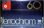 Compact Cassette BASF Ferrochrom 60 Type III Ferro Chrome 1974 Europe