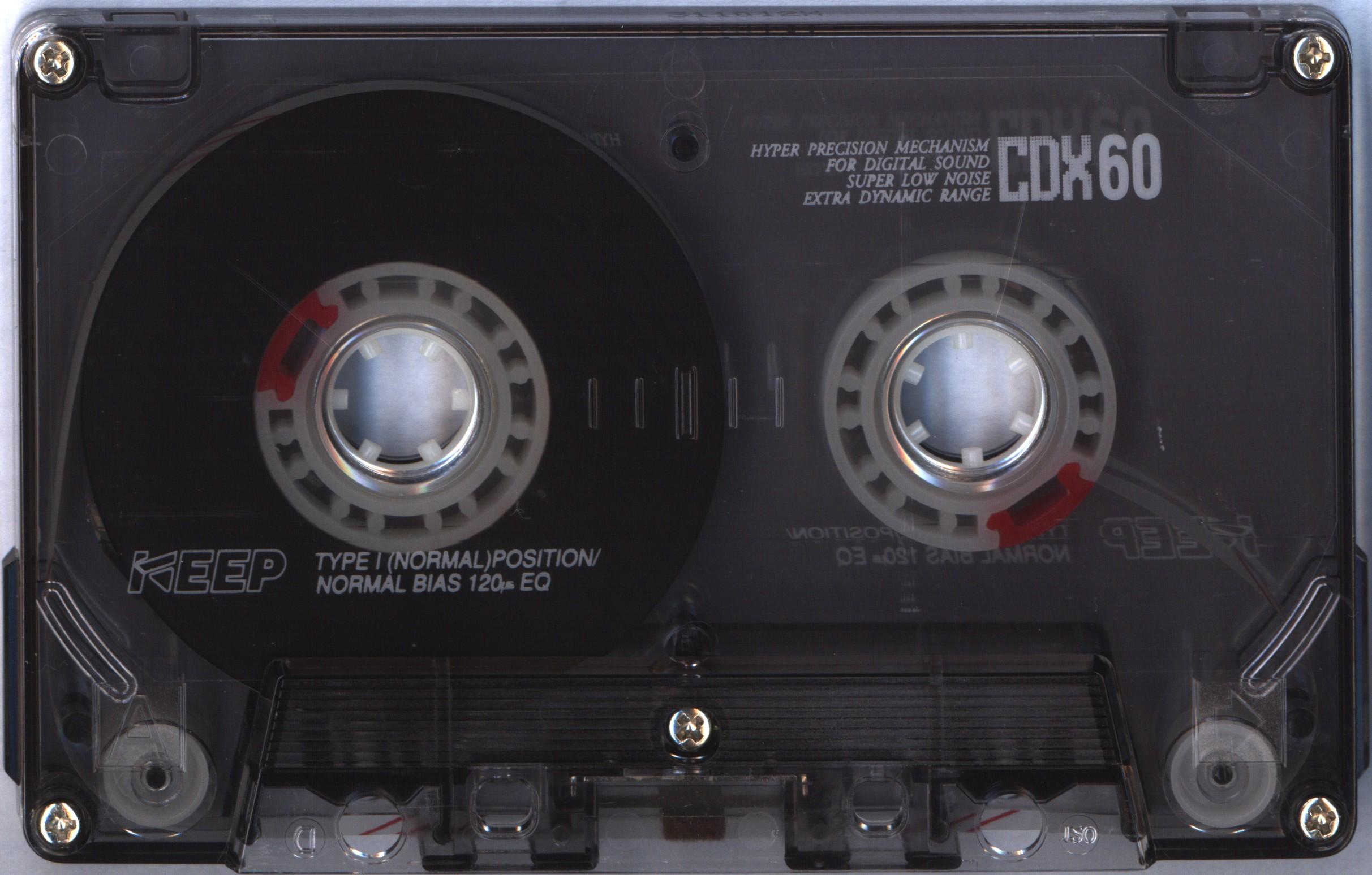 Compact Cassette KEEP CDX 60 Type I Normal 1990 Japan