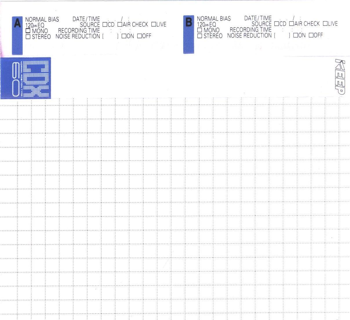 Compact Cassette KEEP CDX 60 Type I Normal 1990 Japan