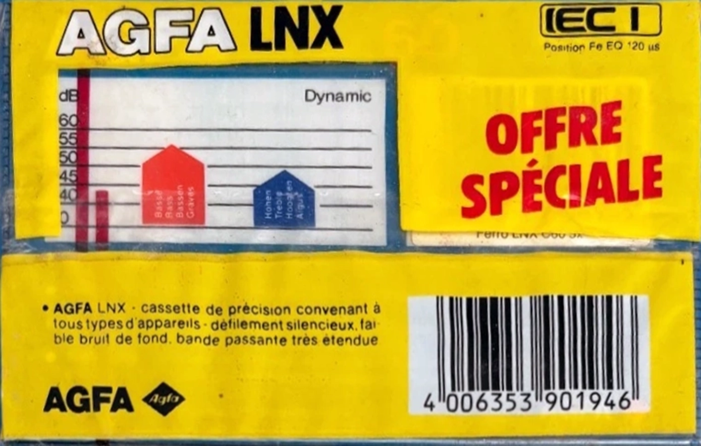 5 pack AGFA LNX 60 Type I Normal 1986 France