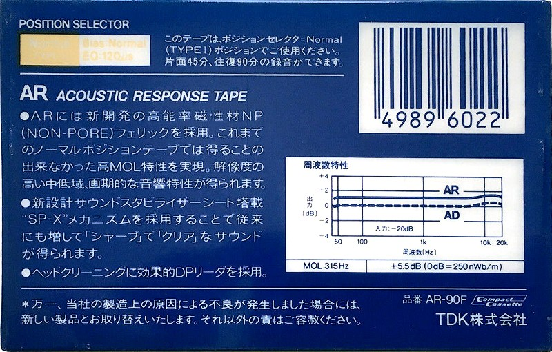 Compact Cassette: TDK  - AR 90