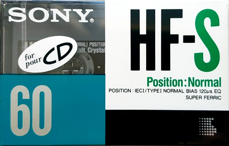 Compact Cassette Sony HF-S 60 Type I Normal 1990 Europe