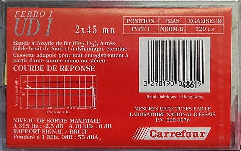 Compact Cassette:  Carrefour - UD I 90